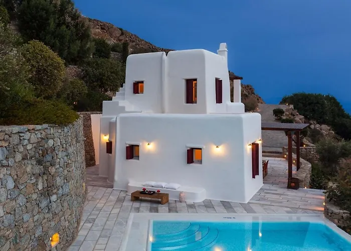 Excellent Mykonos Epsilon 4 Bedrooms Stunning Sea View Villa Psarrou